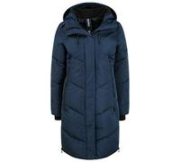 Oxmo OXJuna Femme Manteau d'hiver Parka Veste avec Capuche Bande élastique Poches zippées Fermeture éclair latérales Regular Fit, Taille:S, Couleur:Insignia Blue (194010)