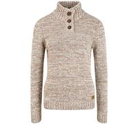 OXMO OXPhilicita Femme Pull en maille épaisse Troyer 100% coton Regular Fit, Taille:L, Couleur:DUNE (795409)
