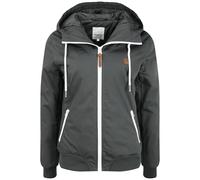 Oxmo OXTila Femme Veste mi-Saison Veste à Capuche Poches zippées Regular Fit, Taille:L, Couleur:Dark Grey (792890)