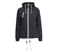 OXMO OXTilda Femme Veste mi-saison avec capuche Cordons de serrage Poches en biais Regular Fit, Taille:L, Couleur:DARK GREY (792890)