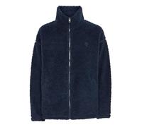 OXMO OXTovine Veste demi-saison en peluche pour femme avec col montant, poches latérales, fermeture éclair, coupe ample, Total Eclipse (194010)., M