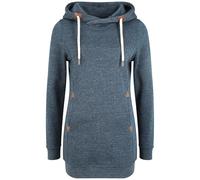 Oxmo OXVicky Femme Sweatshirt Hoodie Pull Long Pull à Capuche Cordon de Serrage Regular Fit, Taille:L, Couleur:INS BL Mel (7989915)