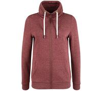 Oxmo OXVicky Sweat Zip-Veste Femme Veste en Sweat Sweatshirt Pull à col Tube Poche Kangourou Fermeture éclair Regular Fit, Taille:M, Couleur:Wine R Mel (7989853)