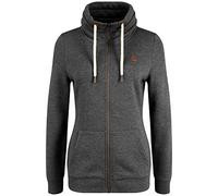 Oxmo OXVicky Sweat Zip-Veste Femme Veste en Sweat Sweatshirt Pull à col Tube Poche Kangourou Fermeture éclair Regular Fit, Taille:S, Couleur:DAR Grey M (798288)
