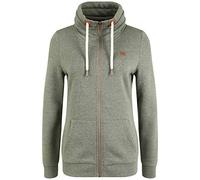 Oxmo OXVicky Sweat Zip-Veste Femme Veste en Sweat Sweatshirt Pull à col Tube Poche Kangourou Fermeture éclair Regular Fit, Taille:XS, Couleur:Climb Mel (7987853)