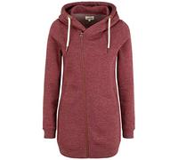 Oxmo OXVicky Zip-Hoodie Veste en Sweat Femme Veste à Capuche Hoodie avec Capuche Cordon de Serrage Fermeture éclair Poches en Biais Regular Fit, Taille:S, Couleur:Wine R Mel (7989853)