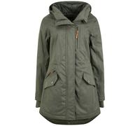 Oxmo Parka mi-saison 'Bella' marron / vert foncé, Taille XS