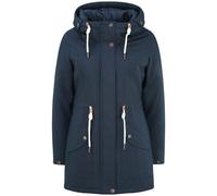 Oxmo Parka mi-saison 'Melly' bleu marine / marron, Taille S