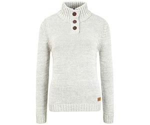 Oxmo Philicita Pull en Grosse Maille À Col Camionneur Pull-Over pour Femme À Col Camionneur
