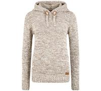 Oxmo Philla Femme Pull en Maille Pull à Capuche Pull en Maille épaisse avec Capuche 100% Coton Regular Fit, Taille:XL, Couleur:Dune (795409)