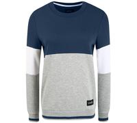 Oxmo Sweat-shirt 'Omaya' bleu / gris / blanc, Taille L