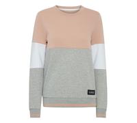 Oxmo Sweat-shirt 'Omaya' gris chiné / rose / blanc, Taille L