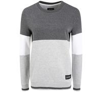 Oxmo Sweat-shirt 'Omaya' gris / gris clair / blanc, Taille XS