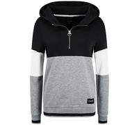Oxmo Sweat-shirt 'OXOmara' gris foncé / noir / blanc, Taille M