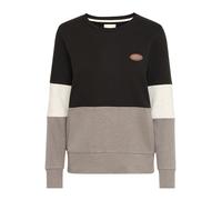 Oxmo Sweat-shirt 'Trine' gris / noir / blanc, Taille M