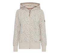 Oxmo Veste de survêtement 'Beatrice' beige / bleu / marron, Taille M