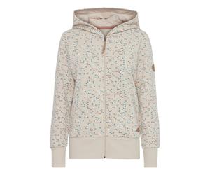 Oxmo Veste de survêtement 'Beatrice' beige / bleu / marron, Taille M