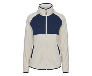Oxmo Veste en polaire 'MALIN' beige / bleu foncé, Taille M