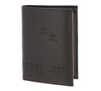 oxmox Leather Porte-monnaie Protection RFID Cuir véritable 13 cm gris