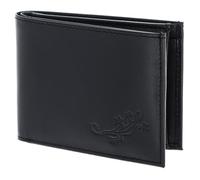 oxmox Leather Porte-monnaie Protection RFID Cuir véritable 11 cm noir