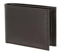oxmox Leather Porte-monnaie Protection RFID Cuir véritable 11 cm brun