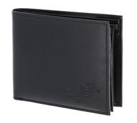 oxmox Leather Porte-monnaie Protection RFID Cuir véritable 12 cm noir