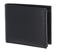 oxmox Leather Porte-monnaie Protection RFID Cuir véritable 12 cm noir