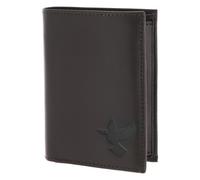 oxmox Leather Porte-monnaie Protection RFID Cuir véritable 10 cm gris