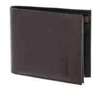 oxmox Leather Porte-monnaie Protection RFID Cuir véritable 10 cm gris