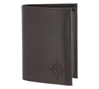 oxmox Leather Porte-monnaie Protection RFID Cuir véritable 10 cm gris