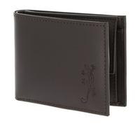 oxmox Leather Porte-monnaie Protection RFID Cuir véritable 11 cm brun