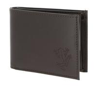 Oxmox Cuir Porte-Monnaie Leather RFID Protect Pocketbörse Frog 2.0 Embossed Brown Marron foncé