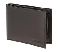 Oxmox Porte-monnaie Leather Protection RFID – Cuir véritable 11 cm – Brun
