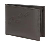 oxmox Leather Porte-monnaie Protection RFID Cuir véritable 11 cm gris