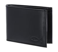 oxmox Leather Porte-monnaie Protection RFID Cuir véritable 11 cm gris