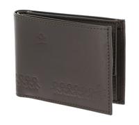 oxmox Leather Porte-monnaie Protection RFID Cuir véritable 11 cm gris