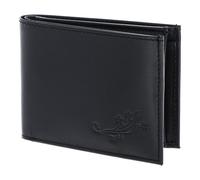oxmox Leather Porte-monnaie Protection RFID Cuir véritable 11 cm noir