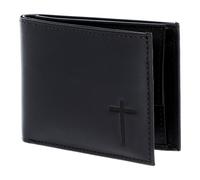 oxmox Leather Porte-monnaie Protection RFID Cuir véritable 11 cm noir