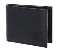 oxmox Leather Porte-monnaie Protection RFID Cuir véritable 11 cm noir
