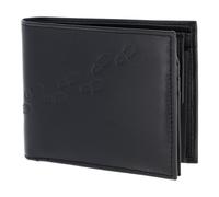 oxmox Leather Porte-monnaie Protection RFID Cuir véritable 12 cm bleu