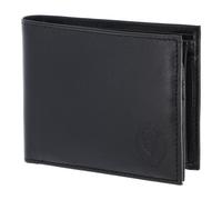 oxmox Leather Porte-monnaie Protection RFID Cuir véritable 12 cm gris