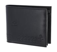 oxmox Leather Porte-monnaie Protection RFID Cuir véritable 12 cm gris