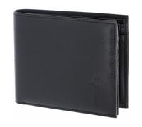oxmox Leather Porte-monnaie Protection RFID Cuir véritable 12 cm gris