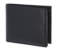 oxmox Leather Porte-monnaie Protection RFID Cuir véritable 12 cm noir