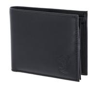 oxmox Leather Porte-monnaie Protection RFID Cuir véritable 12 cm noir