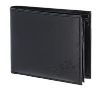 oxmox Leather Porte-monnaie Protection RFID Cuir véritable 12 cm noir