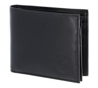 oxmox Leather Porte-monnaie Protection RFID Cuir véritable 12 cm noir