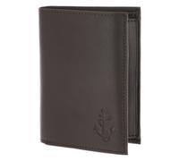 oxmox Leather Porte-monnaie Protection RFID Cuir véritable 10 cm brun