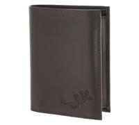 oxmox Leather Porte-monnaie Protection RFID Cuir véritable 10 cm brun
