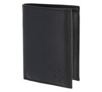 oxmox Leather Porte-monnaie Protection RFID Cuir véritable 13 cm gris